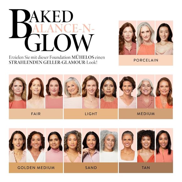 Baked Balance-N-Glow Illuminating Foundation - Fair - Buildable Sheer to Light C - Picture 2 of 9